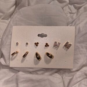 ✨ Free People Monogram Initial "M" Stud & Hoop Earring Set ✨